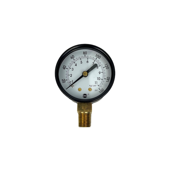 Bedford Precision Gauge 1/4in NPT Bottom Mount, 0-160 PSI, 2in